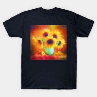 Pastel Painting - Sunflowers still life T-Shirt